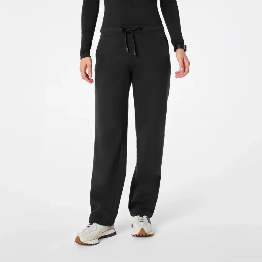 NWT Figs Off-Shift Straight Leg Sweatpants Black